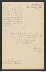 k.k. naturhistorisches Hofmuseum, Intendanzakten 1885-1896 (Hauer), Aktenzahl Z.513/1893, Seite 1